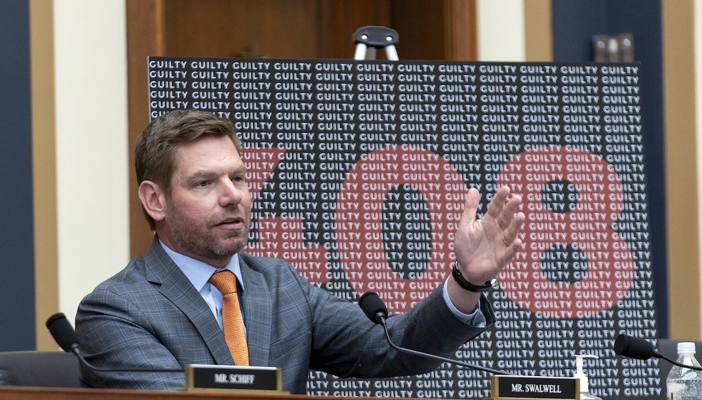 Rep. Eric Swalwell, D-Calif., speaks during a House Judiciary Committee hearing on June 13, 2024. (AP)