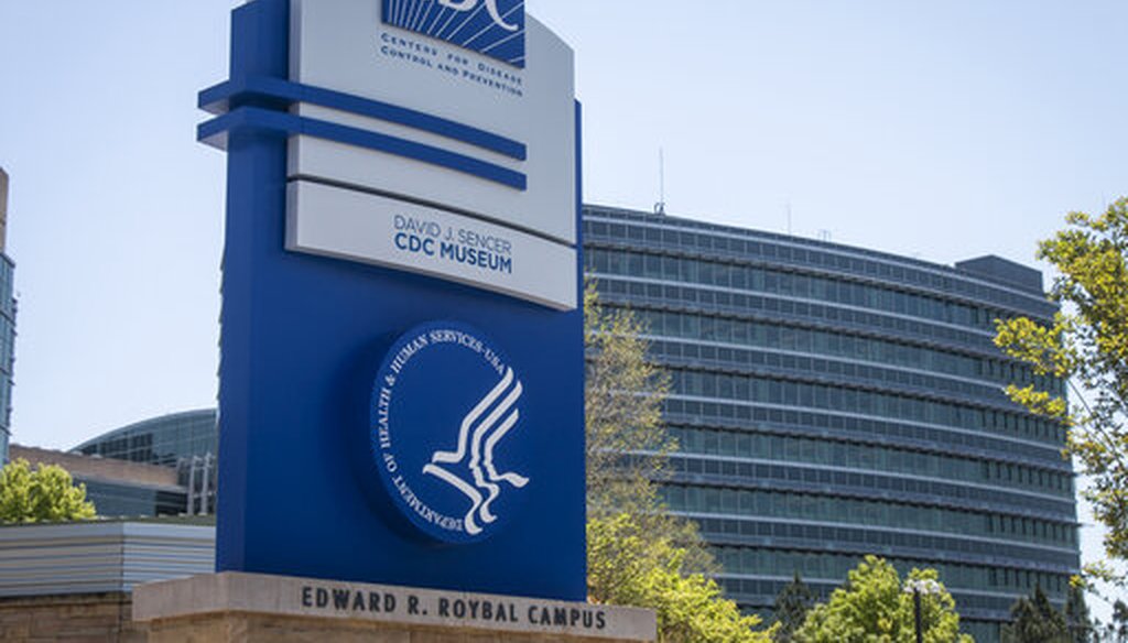 A sign at the entrance to the Centers for Disease Control and Prevention on April 19, 2022, in Atlanta. (AP)
