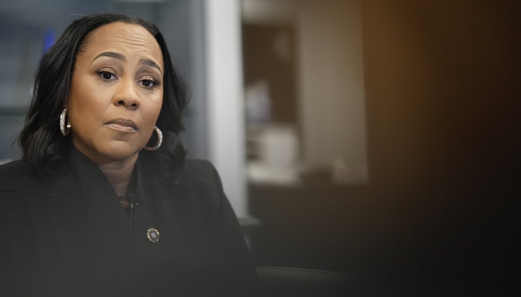 Fani Willis, District Attorney of Fulton County speaks to the Associated Press, Oct. 22, 2024, in Atlanta. (AP)